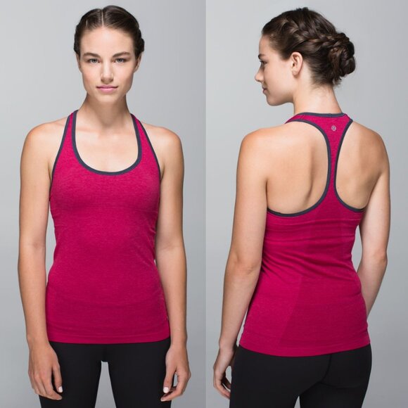 lululemon athletica Tops - Lululemon Fuchsia Pink Seamless Ebb & Flow Racerback Tank